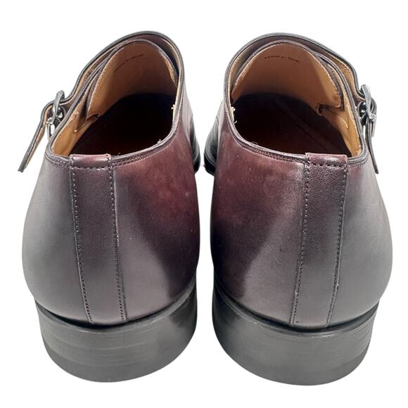 Magnanni For Neiman Marcus Double Monk Strap Loafers Men’s 13 M Brown Shoes New - Picture 4 of 9